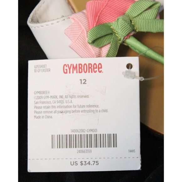 2010 Gymboree Easter Celebrate Spring Thongs Shoes sz 12 Flip Flips Tulips Sanda - Picture 5 of 5